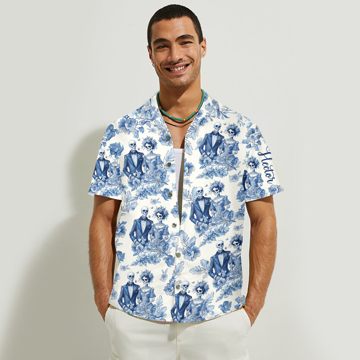 Bis dass der Tod uns scheidet – Personalisiertes Hawaiihemd und ärmelloses Kleid für Paare