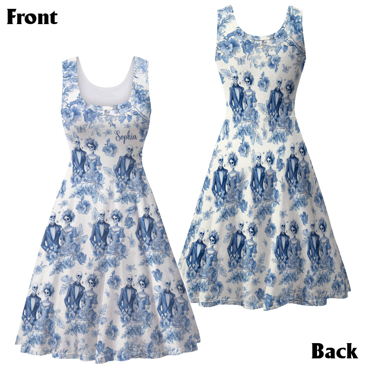 Bis dass der Tod uns scheidet – Personalisiertes Hawaiihemd und ärmelloses Kleid für Paare