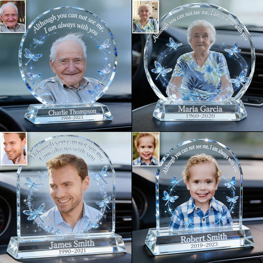 Ich bin immer bei dir – Personalisierte Gedenkplakette für das Armaturenbrett