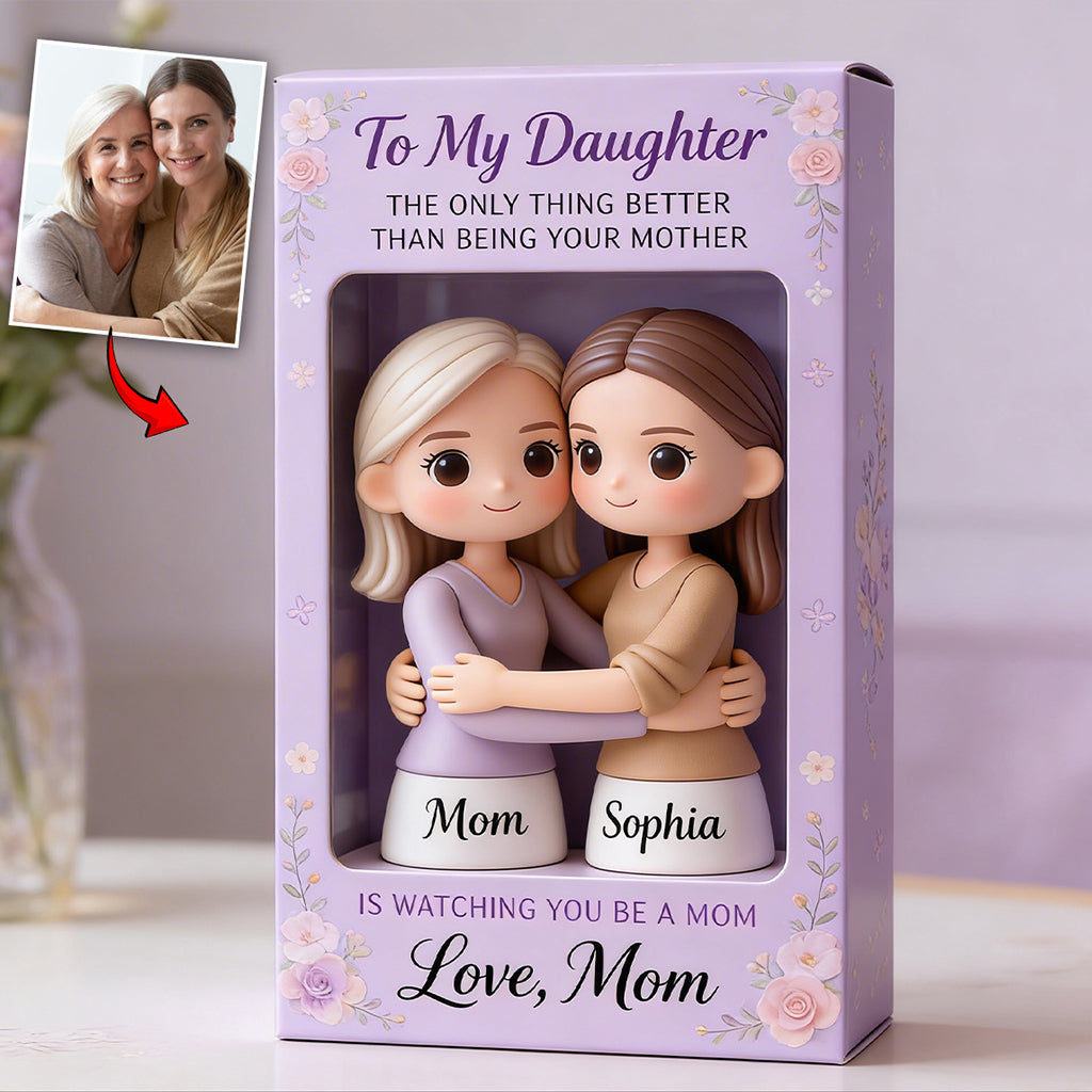 Watching You Be A Mom - Personalized Daughter Custom Shaped Acrylic Plaque