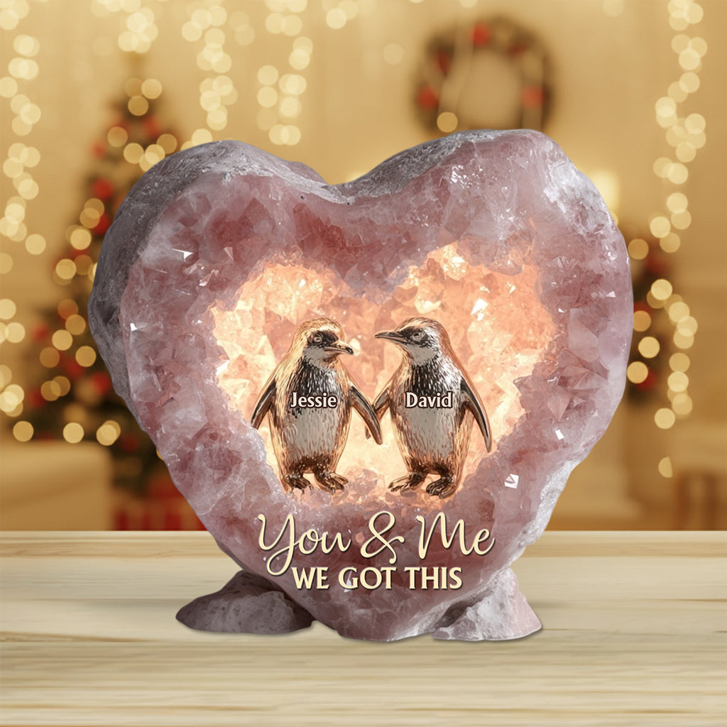 Rosenquarz-Stil – Jubiläumsgeschenk, Valentinstagsgeschenk, Geschenk der bedingungslosen Liebe – personalisierte Acrylplakette in individueller Form für Paare