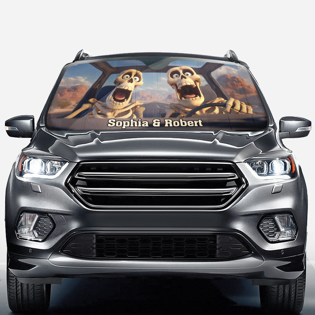 Funny Car - Personalized Skull Car Sunshade