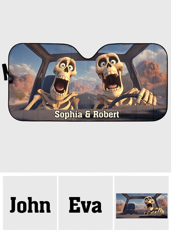 Funny Car - Personalized Skull Car Sunshade