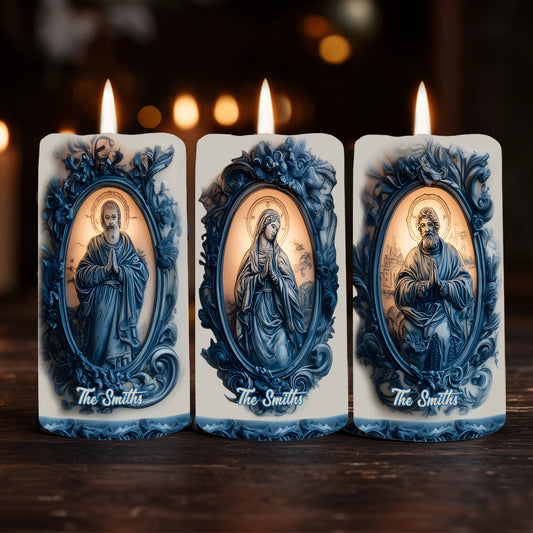 Catholic Saints - Personalized Christian Flameless Candle