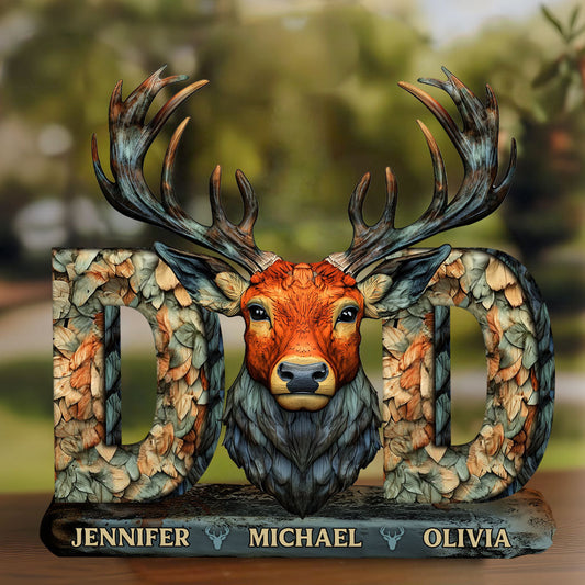 Jagdvater – Personalisierte Acrylplakette in individueller Jagdform