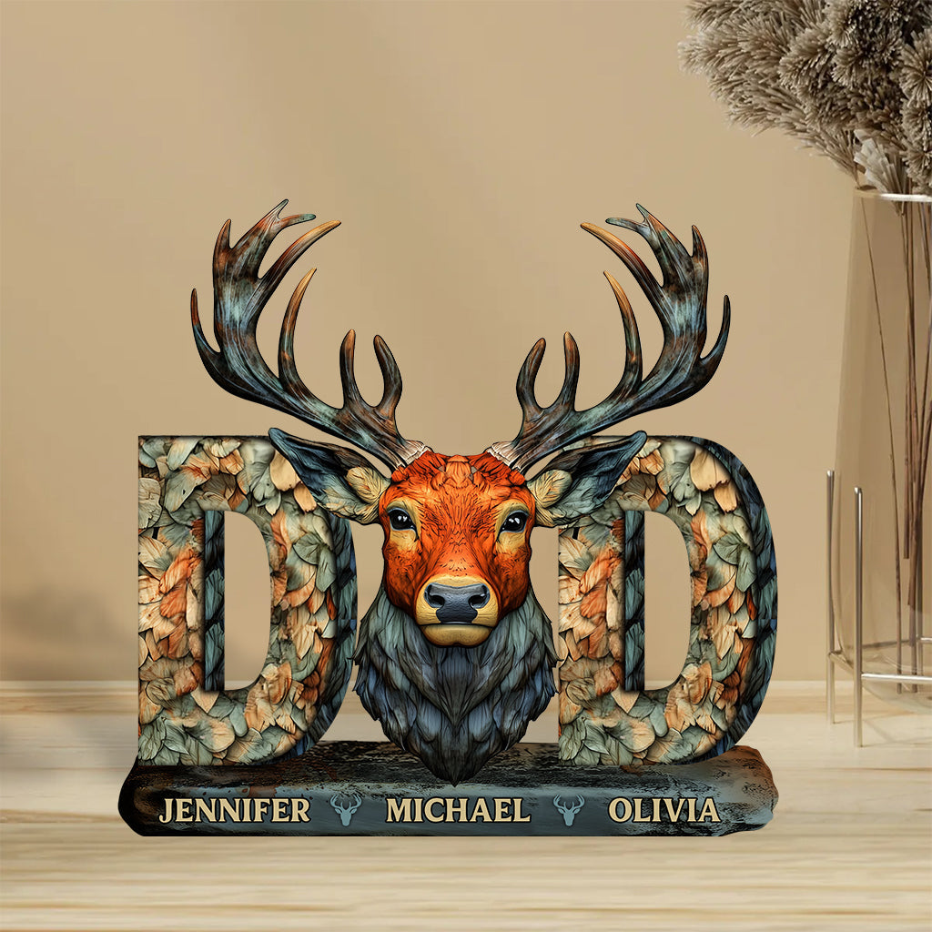 Jagdvater – Personalisierte Acrylplakette in individueller Jagdform