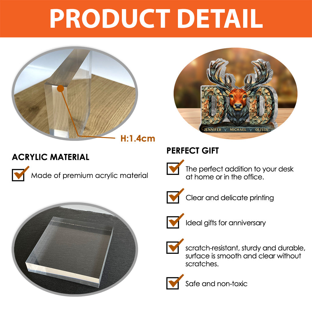 Jagdvater – Personalisierte Acrylplakette in individueller Jagdform