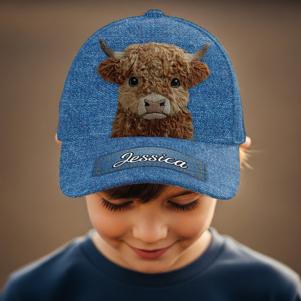 Niedliche Hochlandkuh – Personalisierte Hochlandkuh-Klassikerkappe