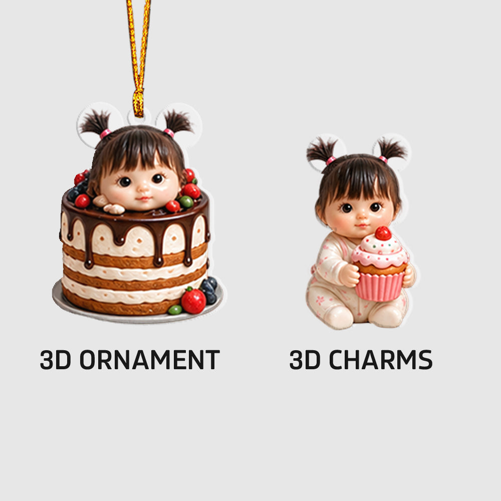Custom Any Photo, Love Baking - Personalized Baking Advent Calendar With 3D Collectibles