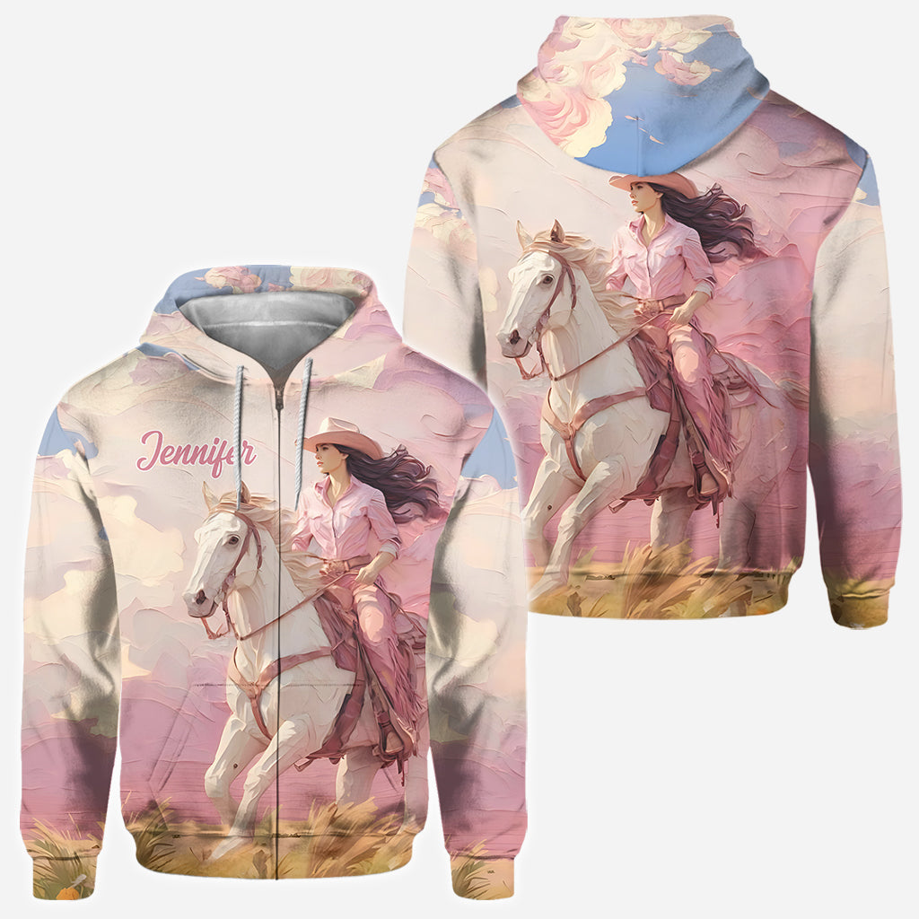 Pink Cowgirl - Personalized Cowgirl All Over Shirt