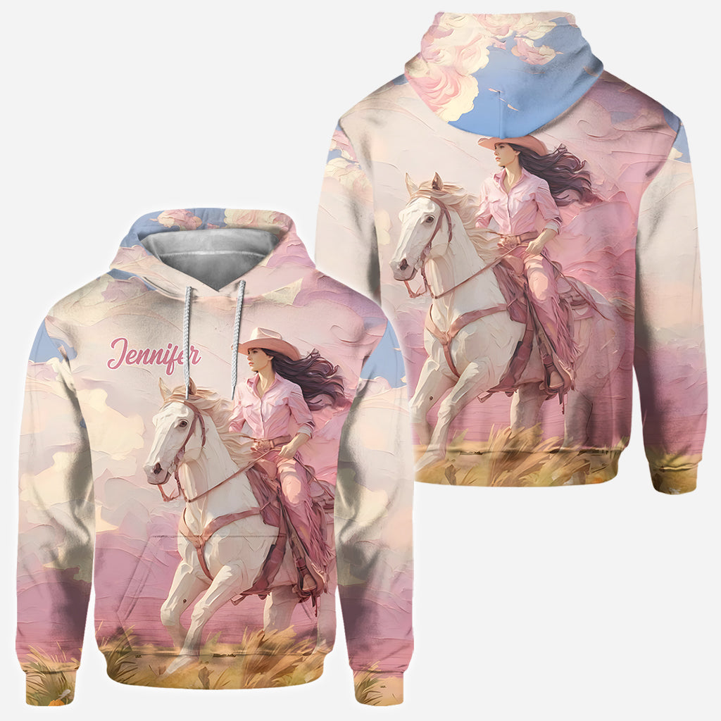 Pink Cowgirl - Personalized Cowgirl All Over Shirt