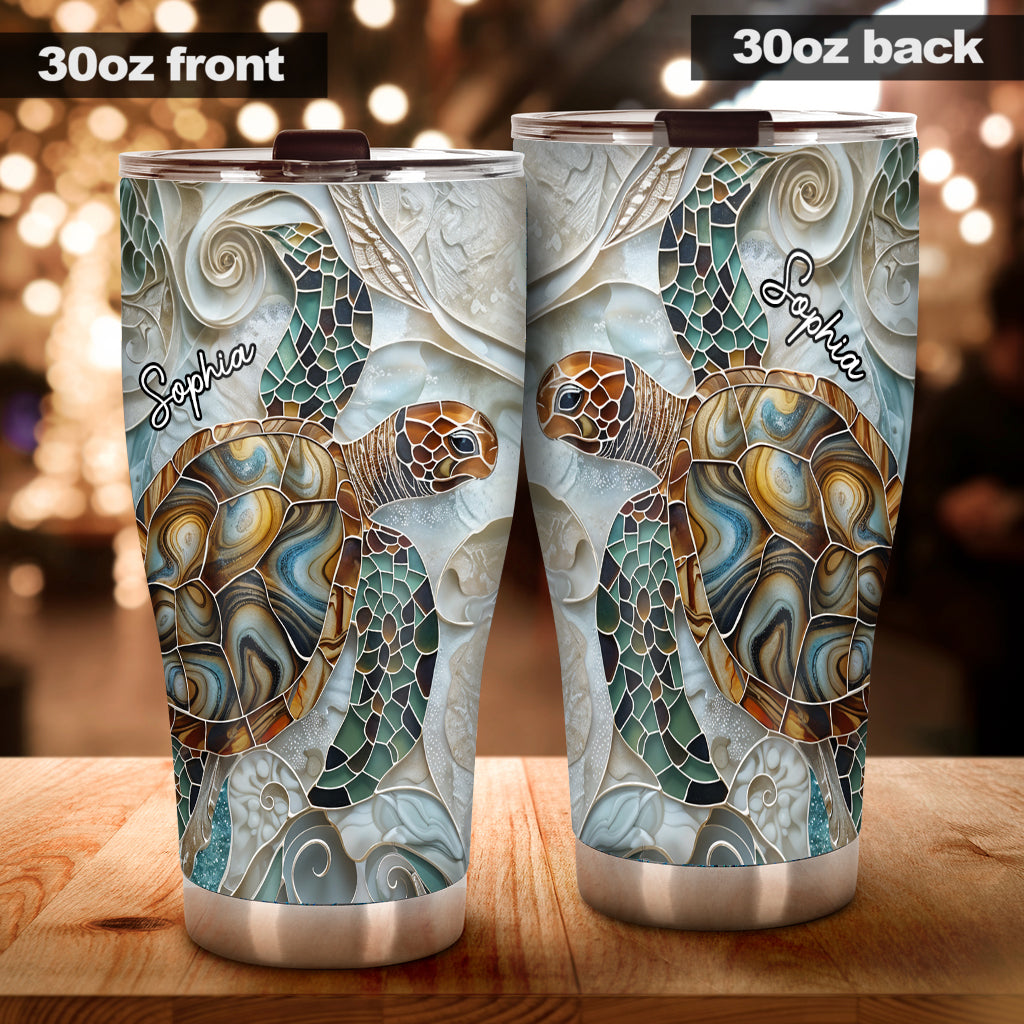 Ich liebe Schildkröten – personalisierter Schildkröten-Trinkbecher