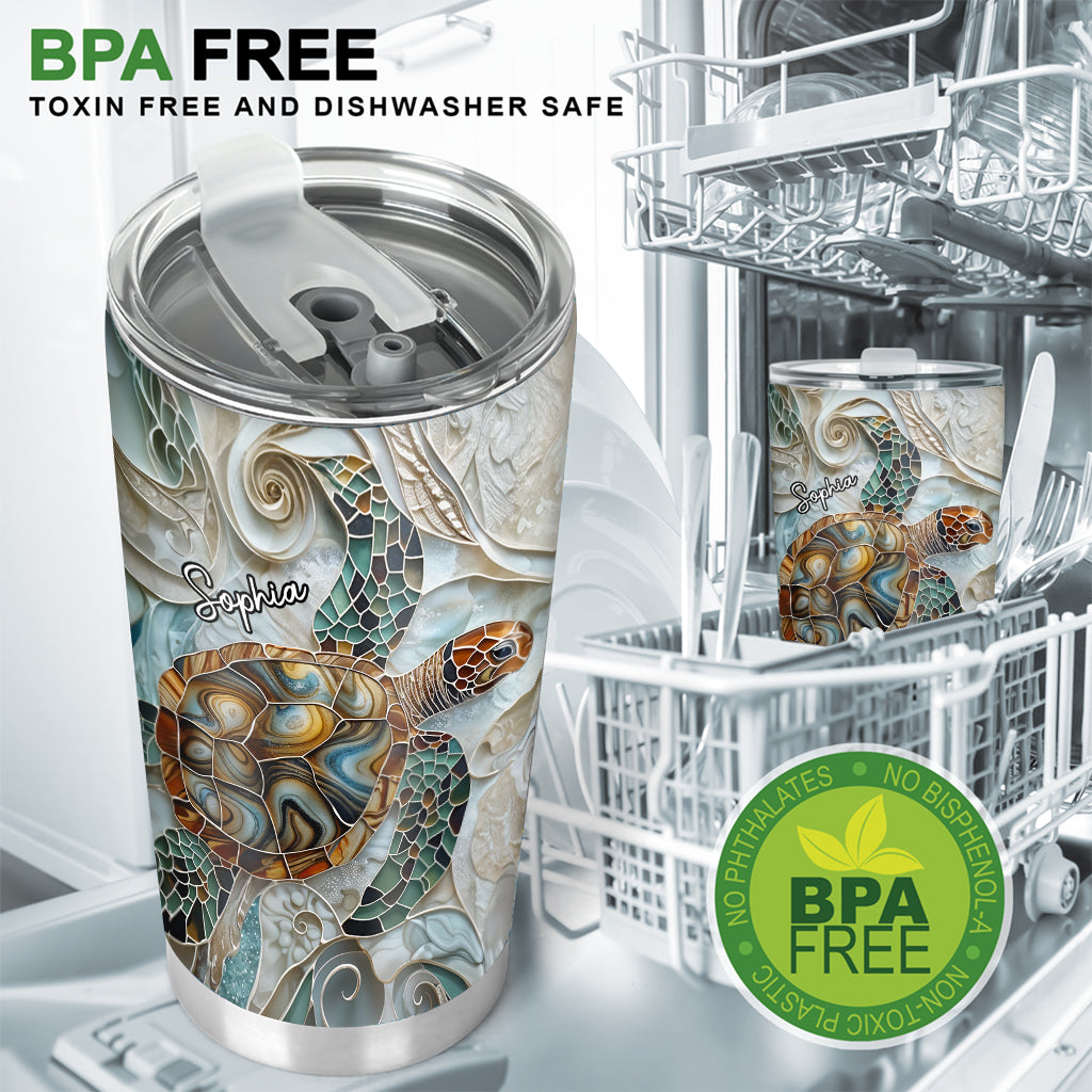 Ich liebe Schildkröten – personalisierter Schildkröten-Trinkbecher