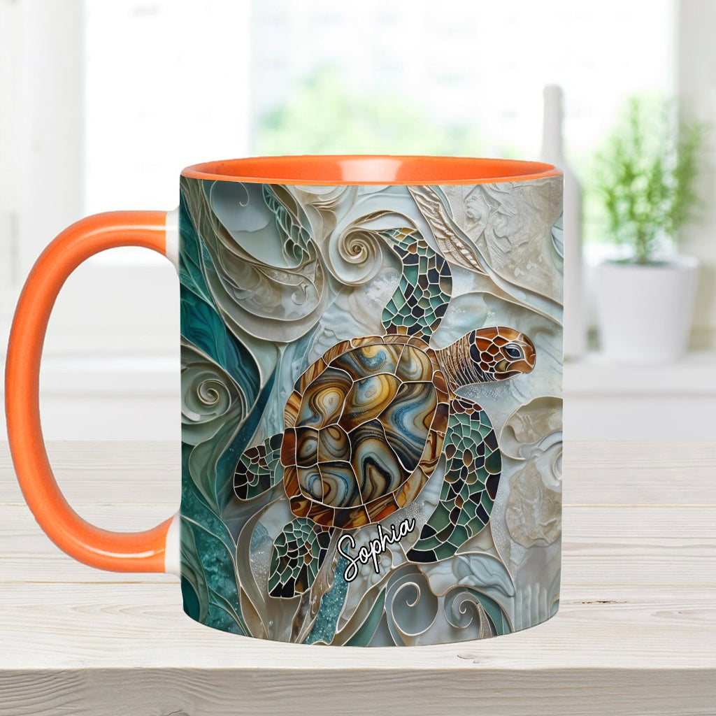 Personalisierte Tasse mit Schildkrötenmotiv