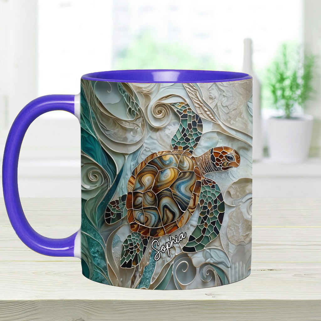 Personalisierte Tasse mit Schildkrötenmotiv