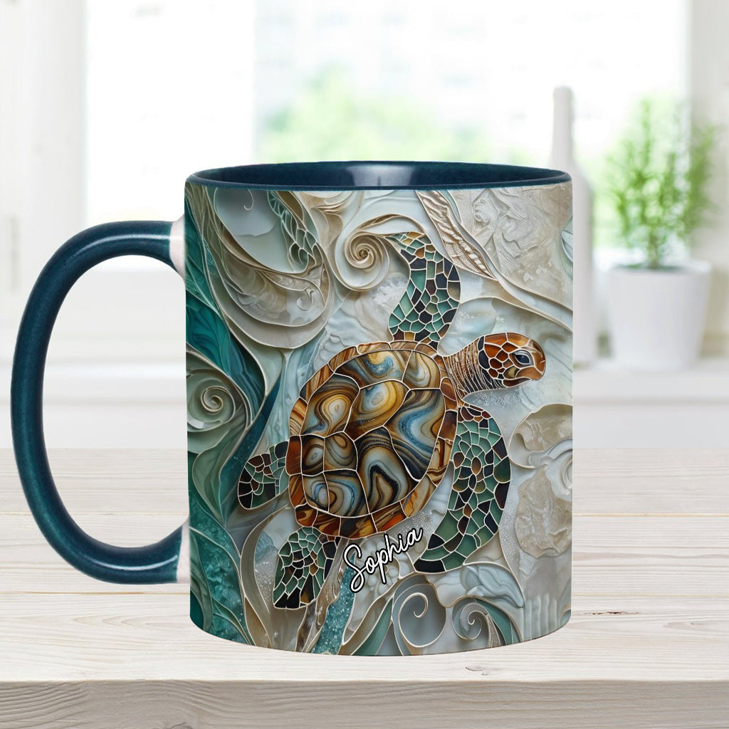 Personalisierte Tasse mit Schildkrötenmotiv