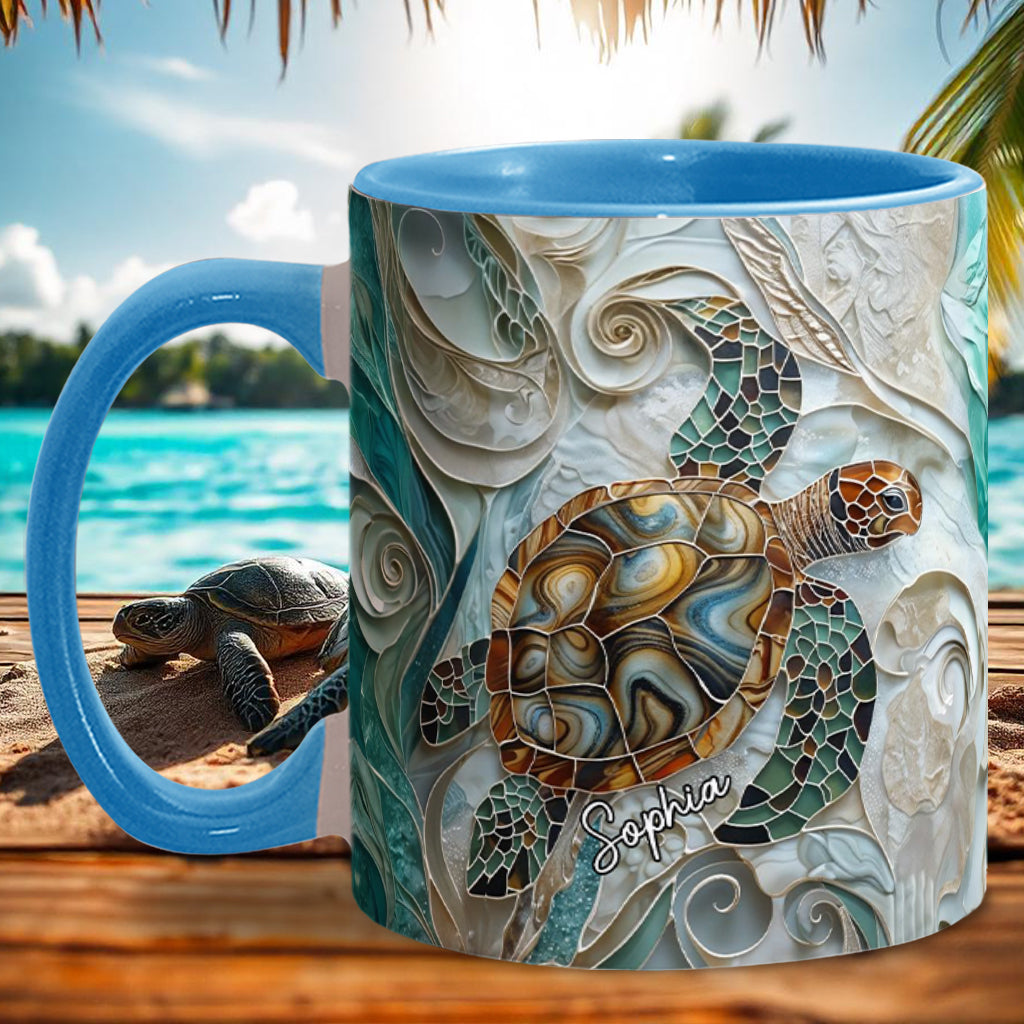 Personalisierte Tasse mit Schildkrötenmotiv