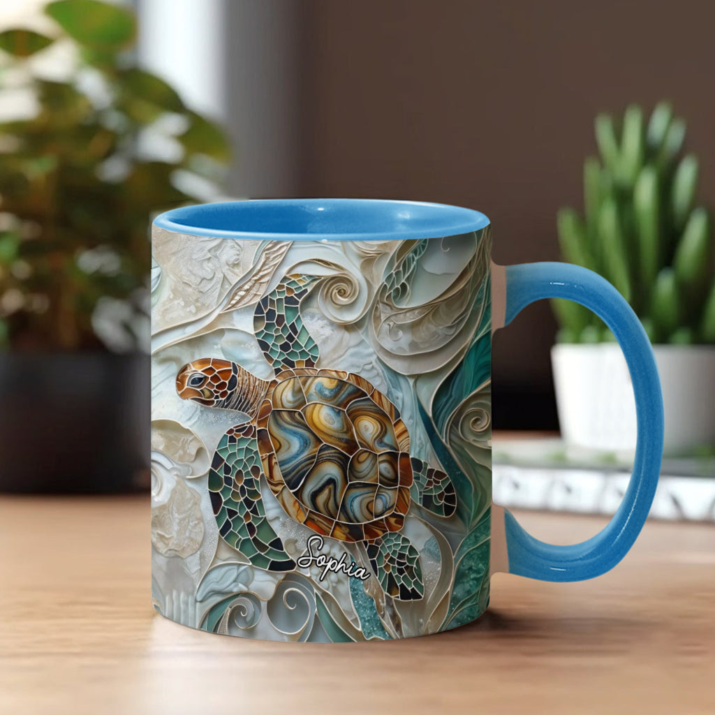 Personalisierte Tasse mit Schildkrötenmotiv