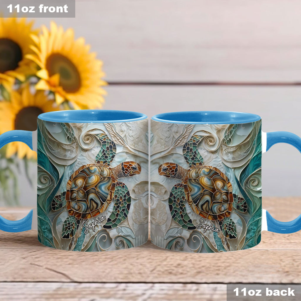 Personalisierte Tasse mit Schildkrötenmotiv