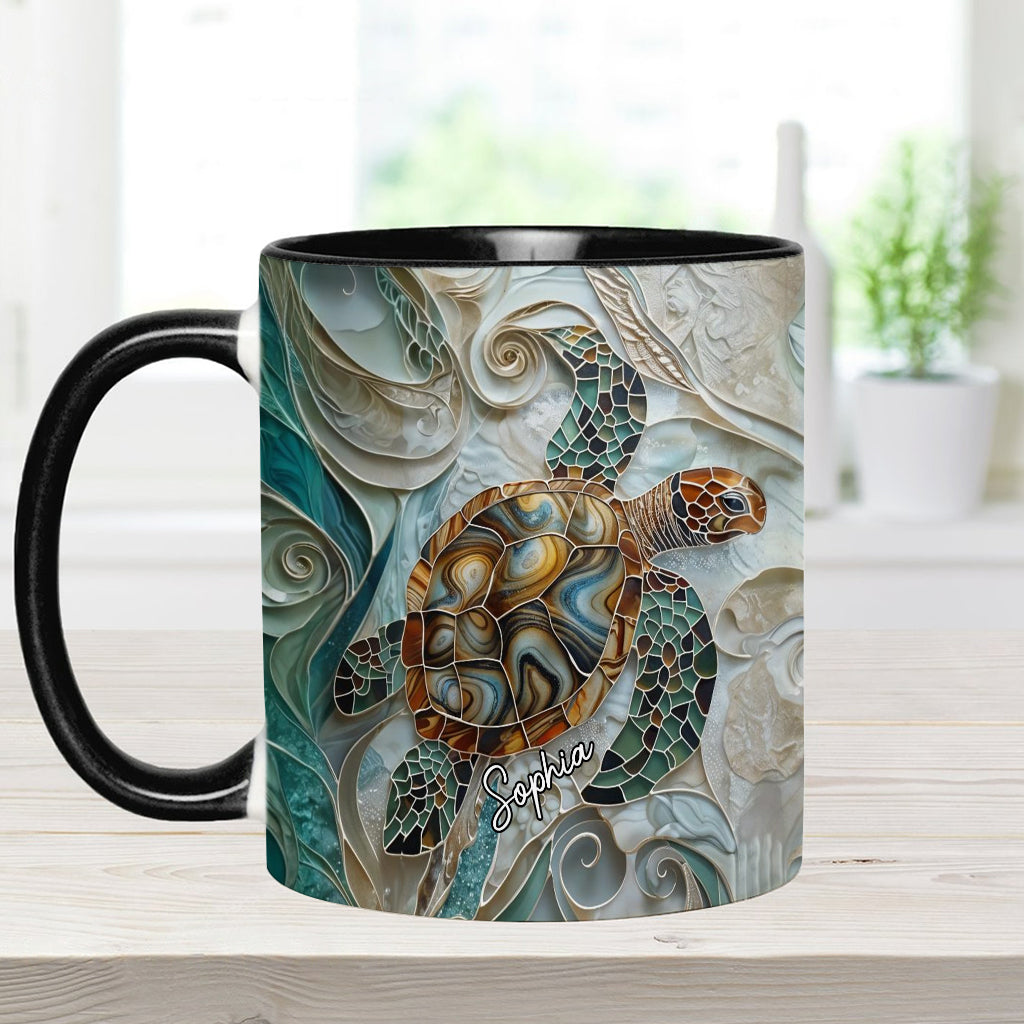 Personalisierte Tasse mit Schildkrötenmotiv