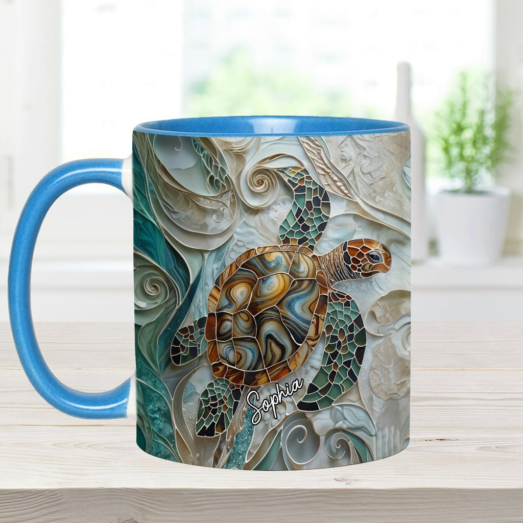 Personalisierte Tasse mit Schildkrötenmotiv