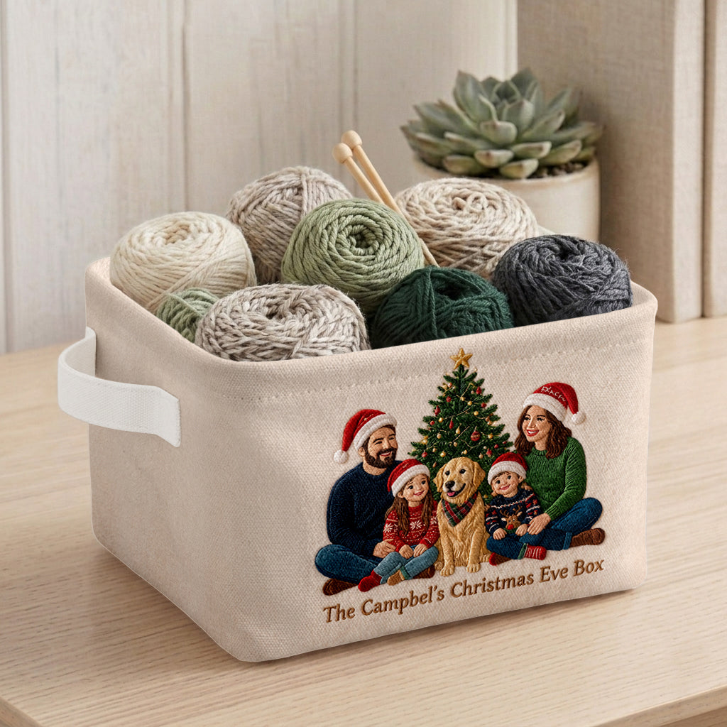Christmas Eve Box - Personalized Kid Rectangle Storage Basket