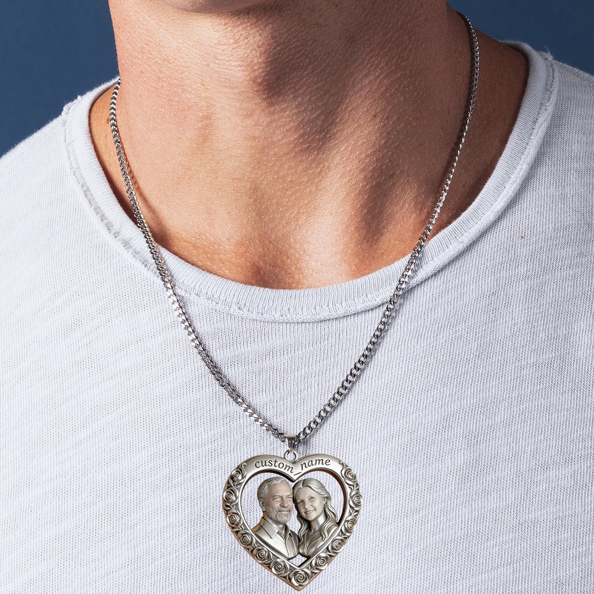 Ich liebe dich – Personalisierte Acryl-Halskette mit Pärchenanhänger