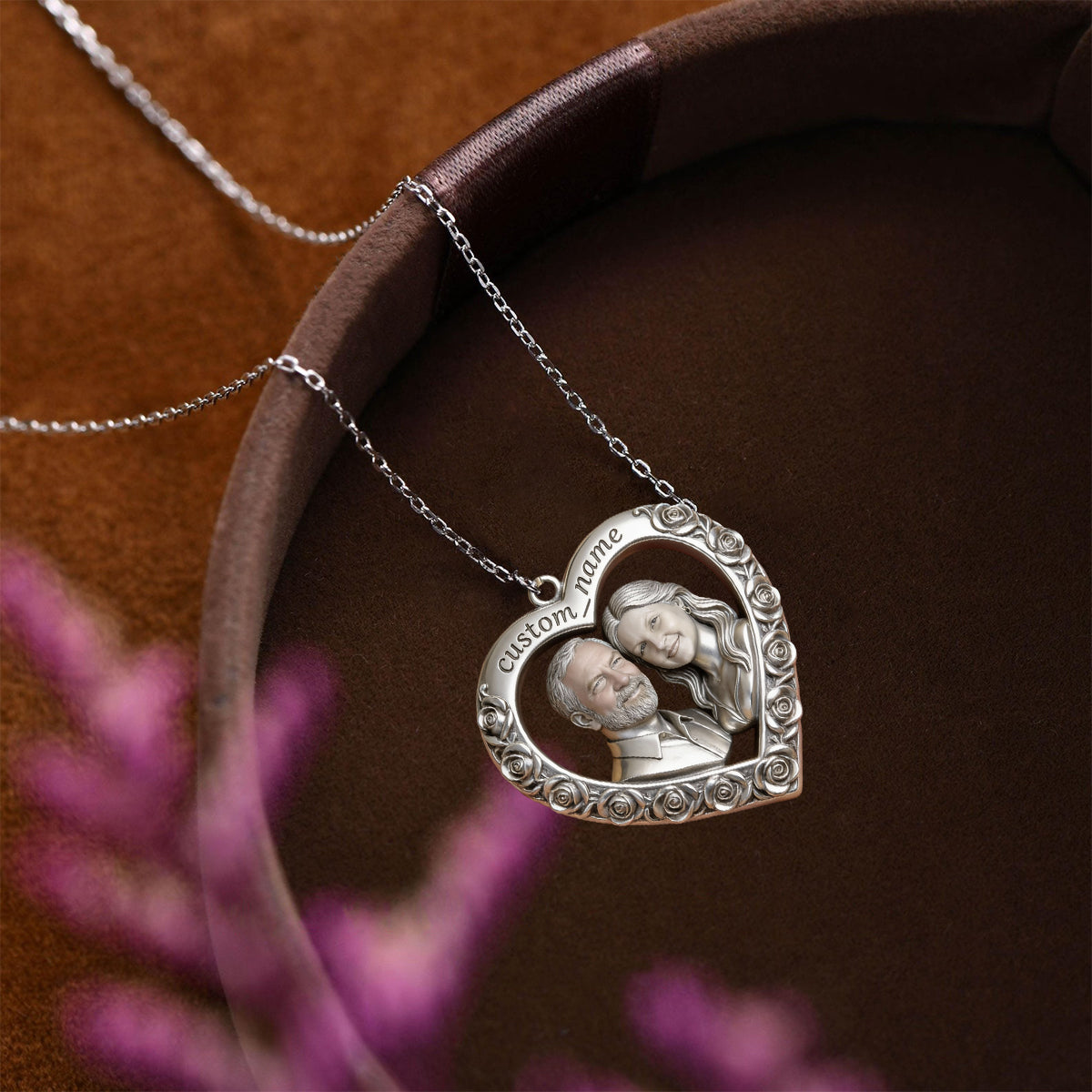 Ich liebe dich – Personalisierte Acryl-Halskette mit Pärchenanhänger
