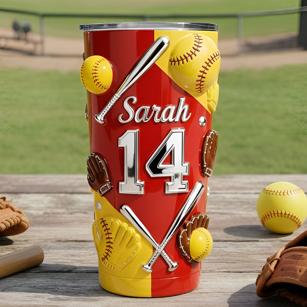 Softball-Liebe – Personalisierter Softball-Becher