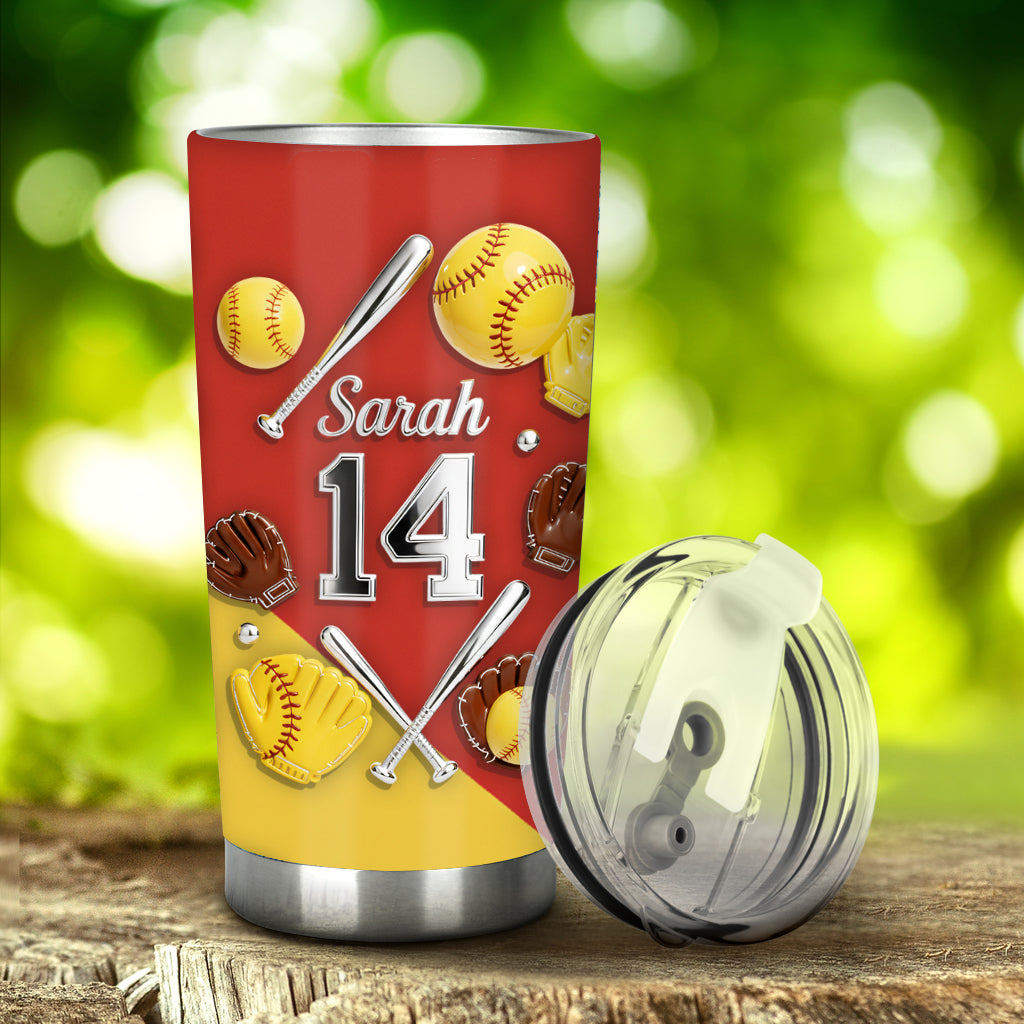 Softball-Liebe – Personalisierter Softball-Becher