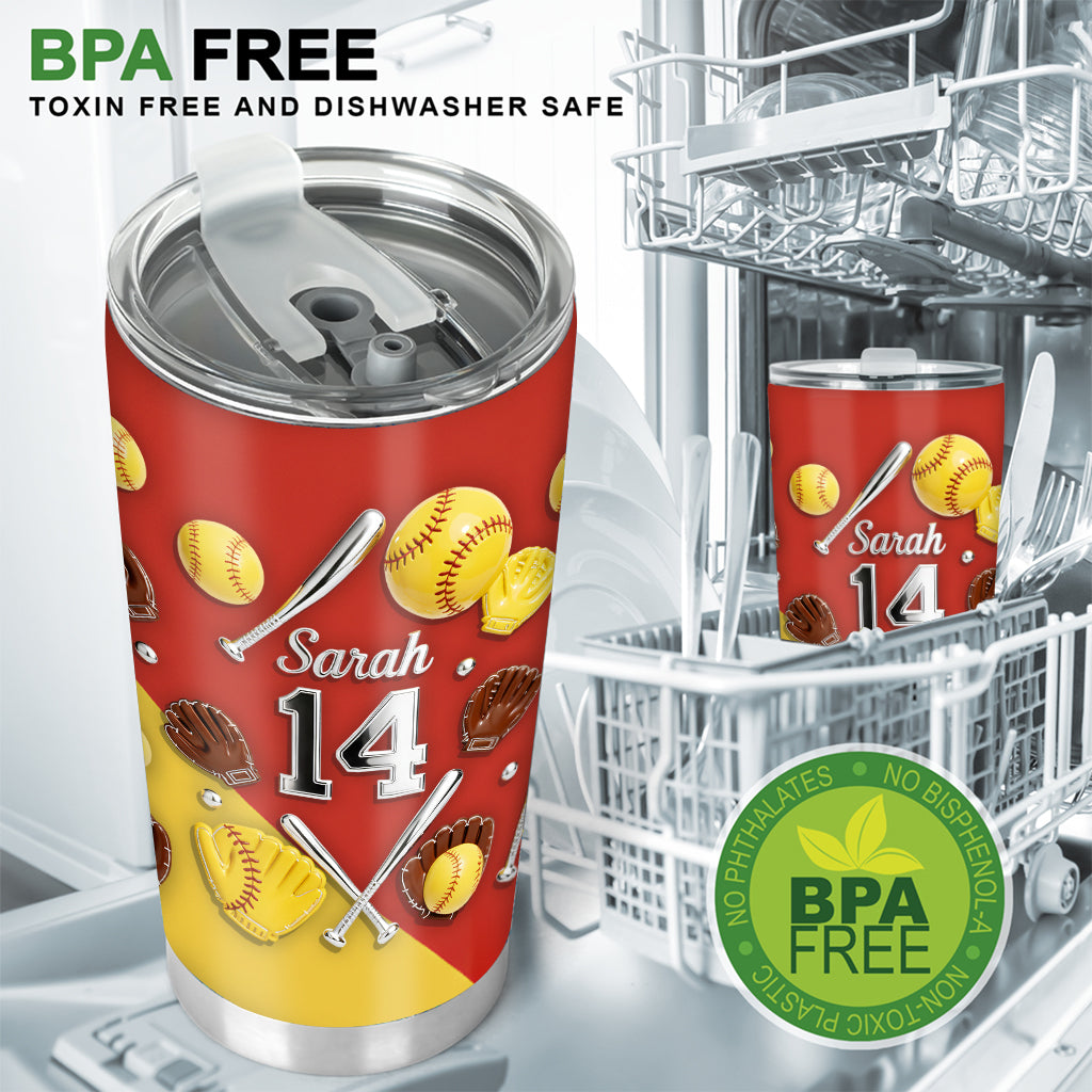 Softball-Liebe – Personalisierter Softball-Becher