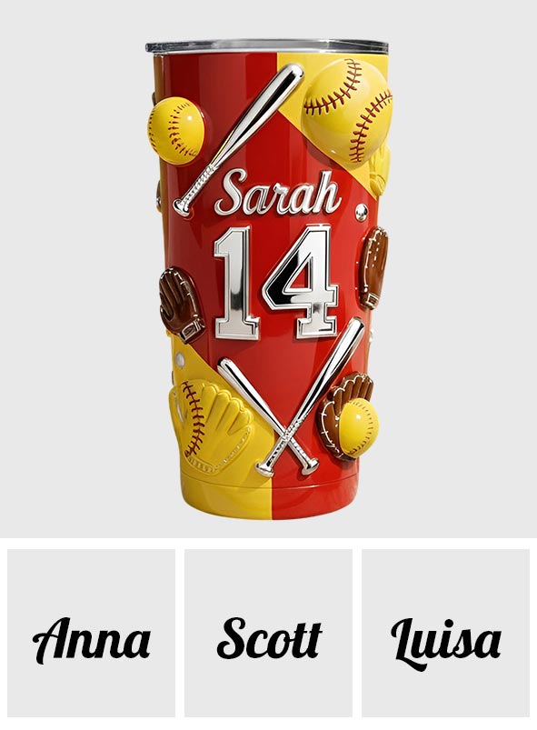 Softball-Liebe – Personalisierter Softball-Becher