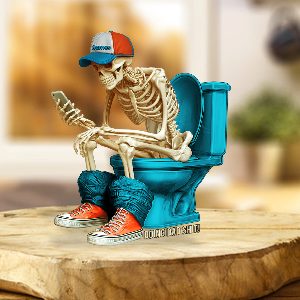 Doing Dad Shit - Personalized Father Custom Shaped Acrylic Plaque