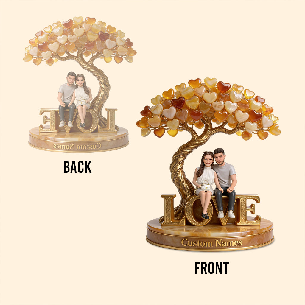 Ich liebe dich – Personalisierte Acrylplakette in individueller Form für Paare