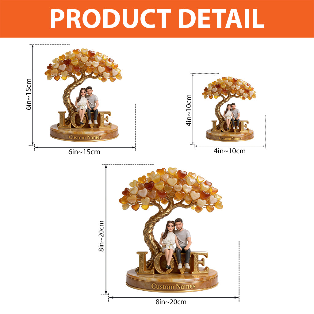 Ich liebe dich – Personalisierte Acrylplakette in individueller Form für Paare