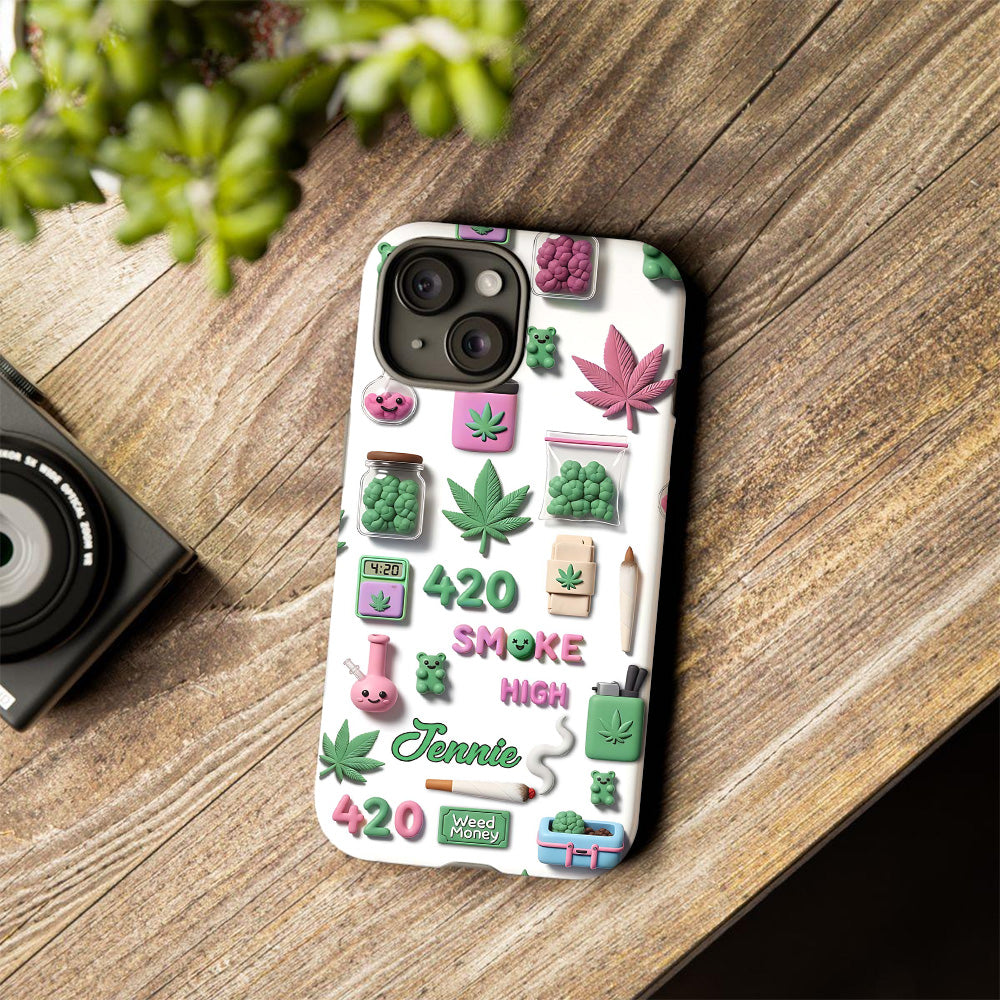 Stoner Chic – Personalisierte Handyhülle mit Weed-Motiv