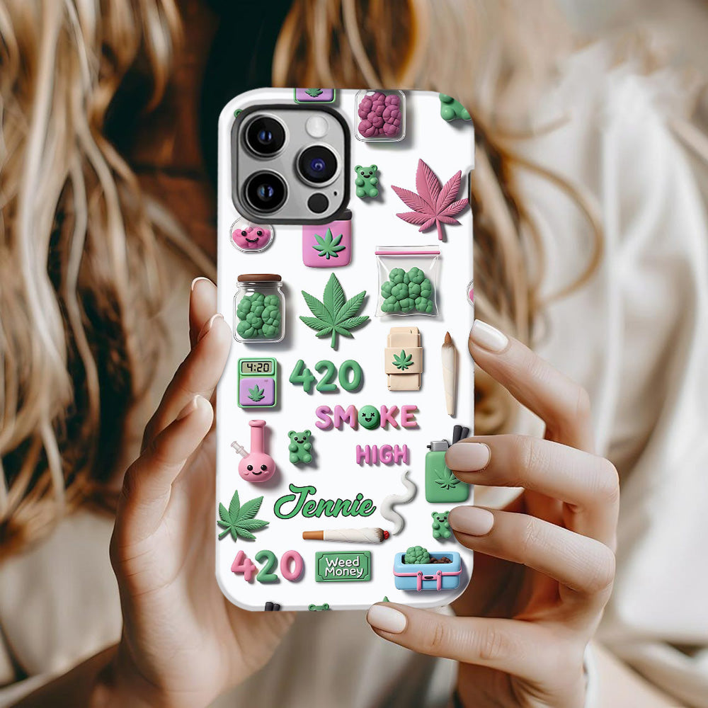 Stoner Chic – Personalisierte Handyhülle mit Weed-Motiv