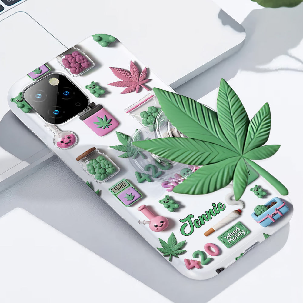 Stoner Chic – Personalisierte Handyhülle mit Weed-Motiv