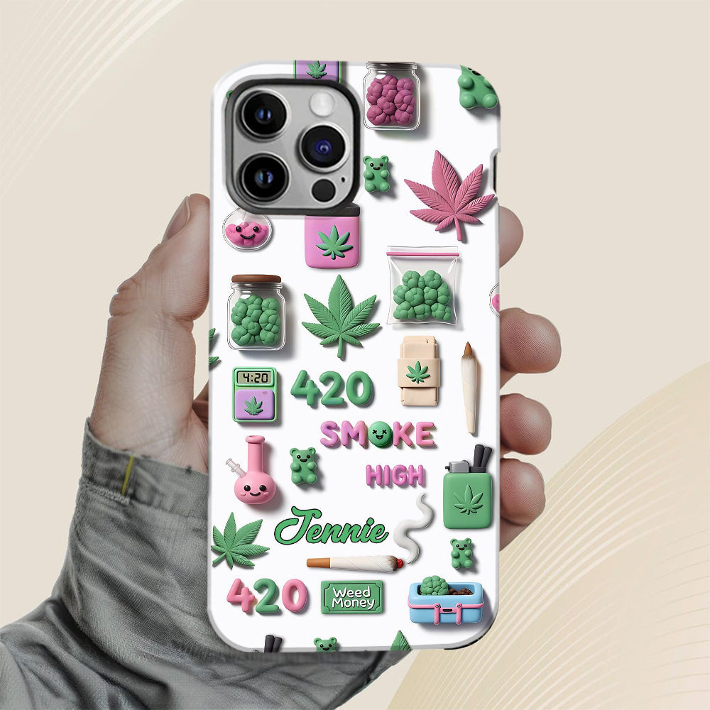 Stoner Chic – Personalisierte Handyhülle mit Weed-Motiv