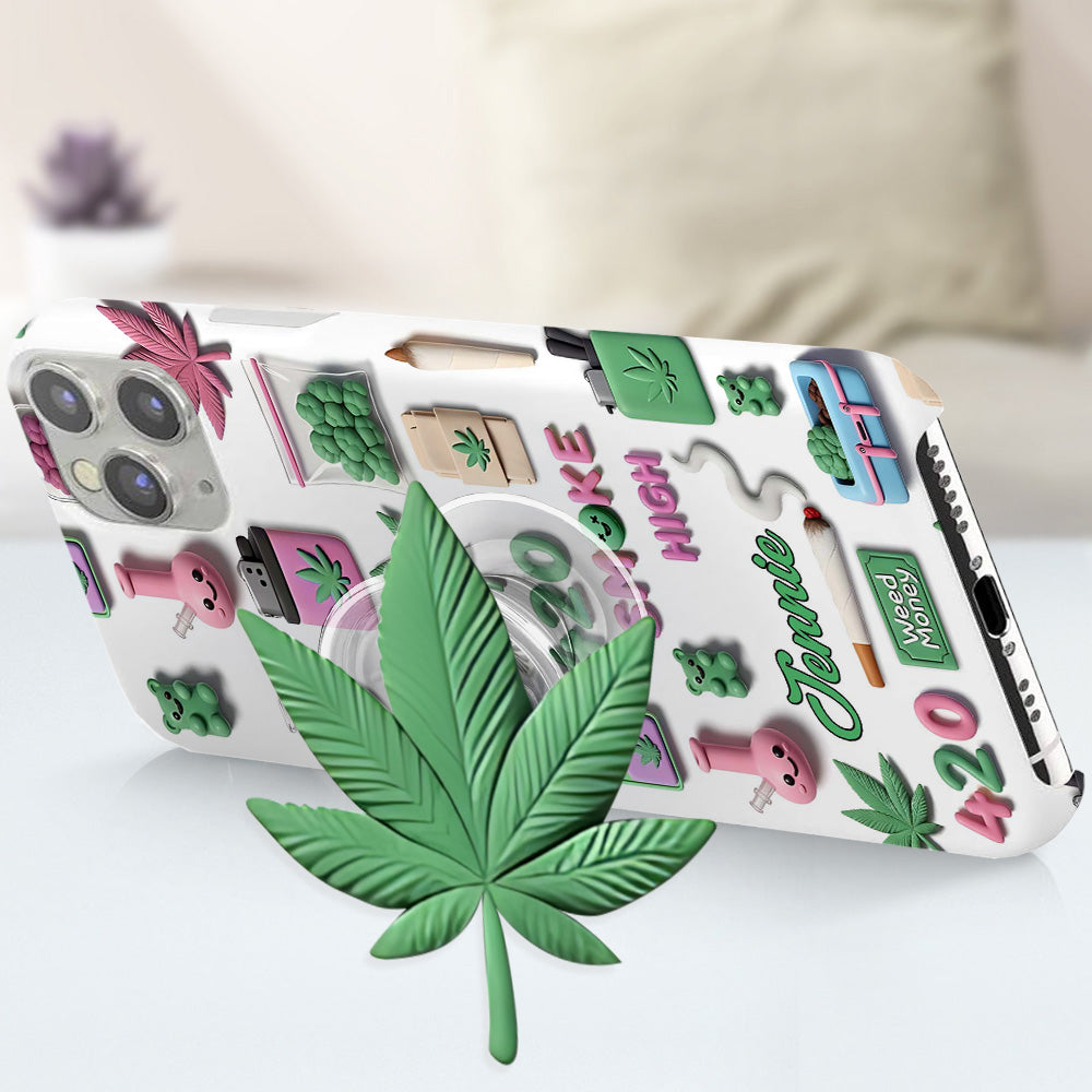 Stoner Chic – Personalisierte Handyhülle mit Weed-Motiv