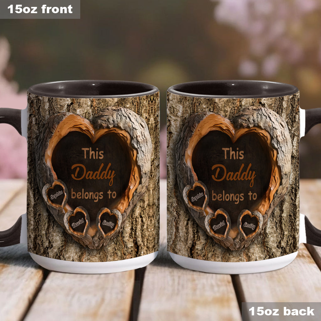 Daddy's Hearts - Personalized Father Accent Mug