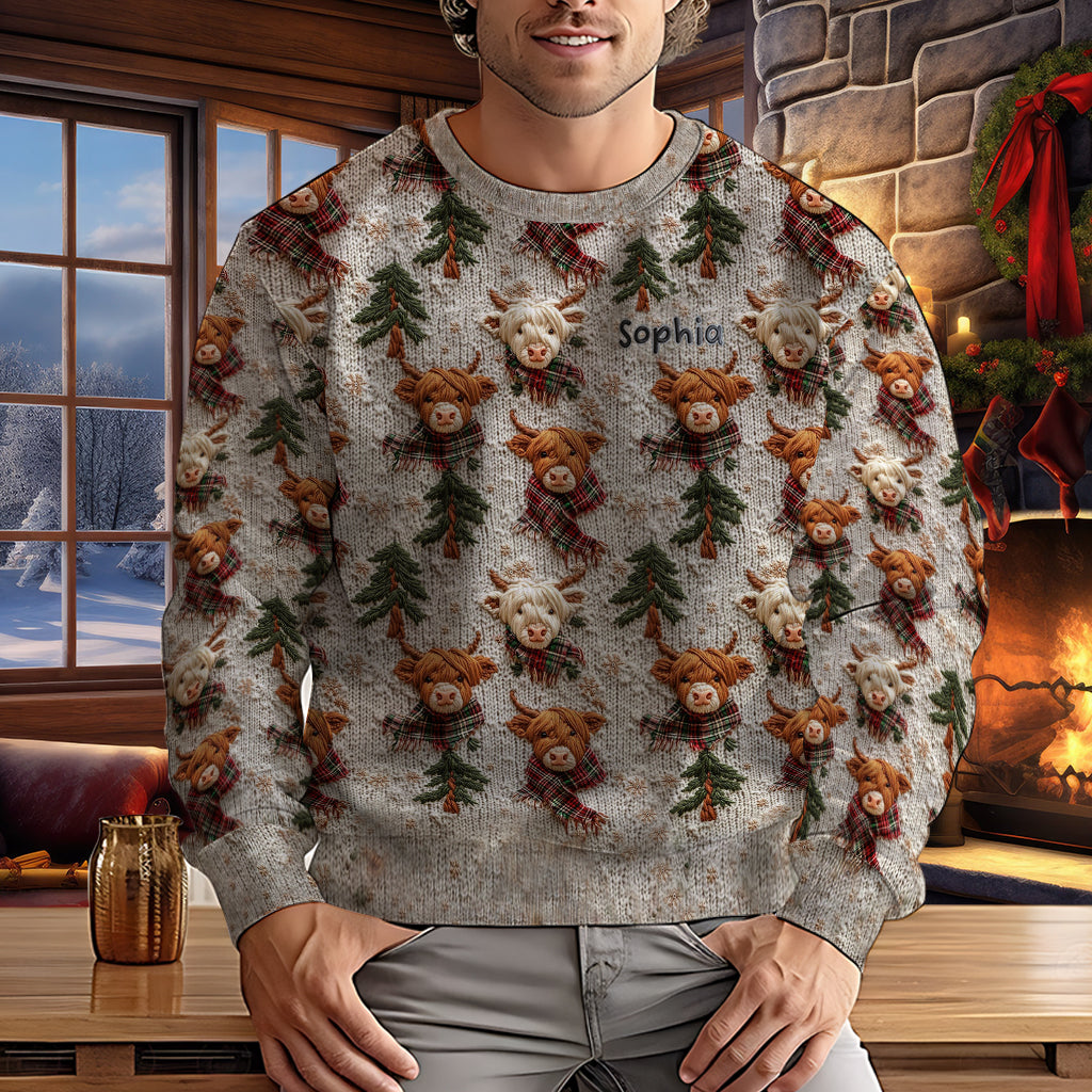 Liebe Hochlandrinder - Personalisierter Hochlandrinder-Pullover