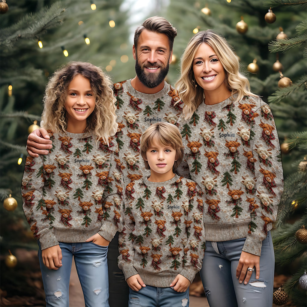 Liebe Hochlandrinder - Personalisierter Hochlandrinder-Pullover