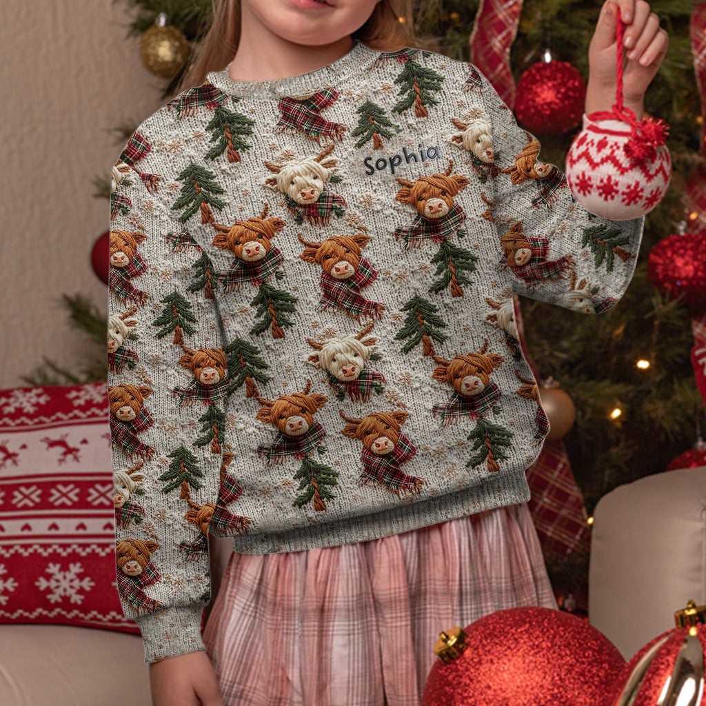 Liebe Hochlandrinder - Personalisierter Hochlandrinder-Pullover