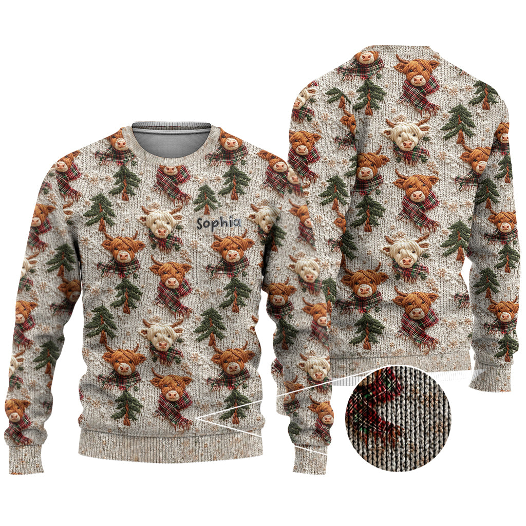 Liebe Hochlandrinder - Personalisierter Hochlandrinder-Pullover