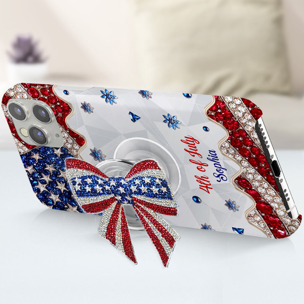 Personalisierte Handyhülle und Handygriff zum Unabhängigkeitstag/4. Juli mit vollflächigem Aufdruck