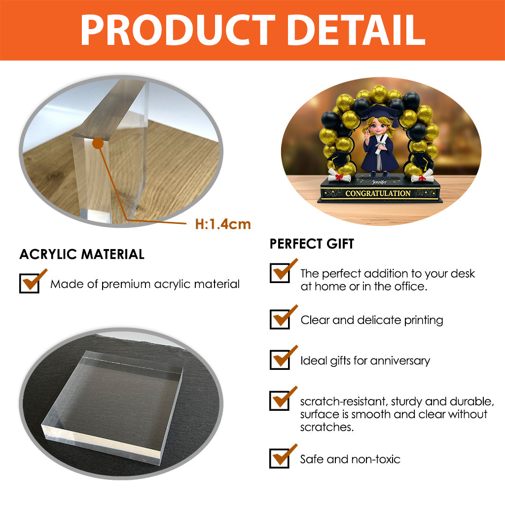 Graduation Gift - Personalized Graduation Custom Shaped Acrylic Plaque