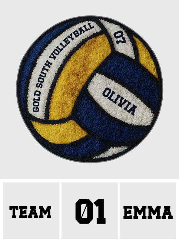 Love Volleyball - Personalized Volleyball Non-Slip Tufted Rug