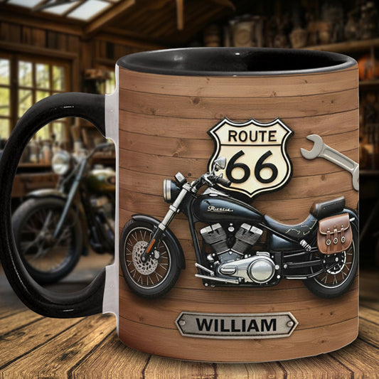 Motorcycle - Personalized Biker Accent Mug