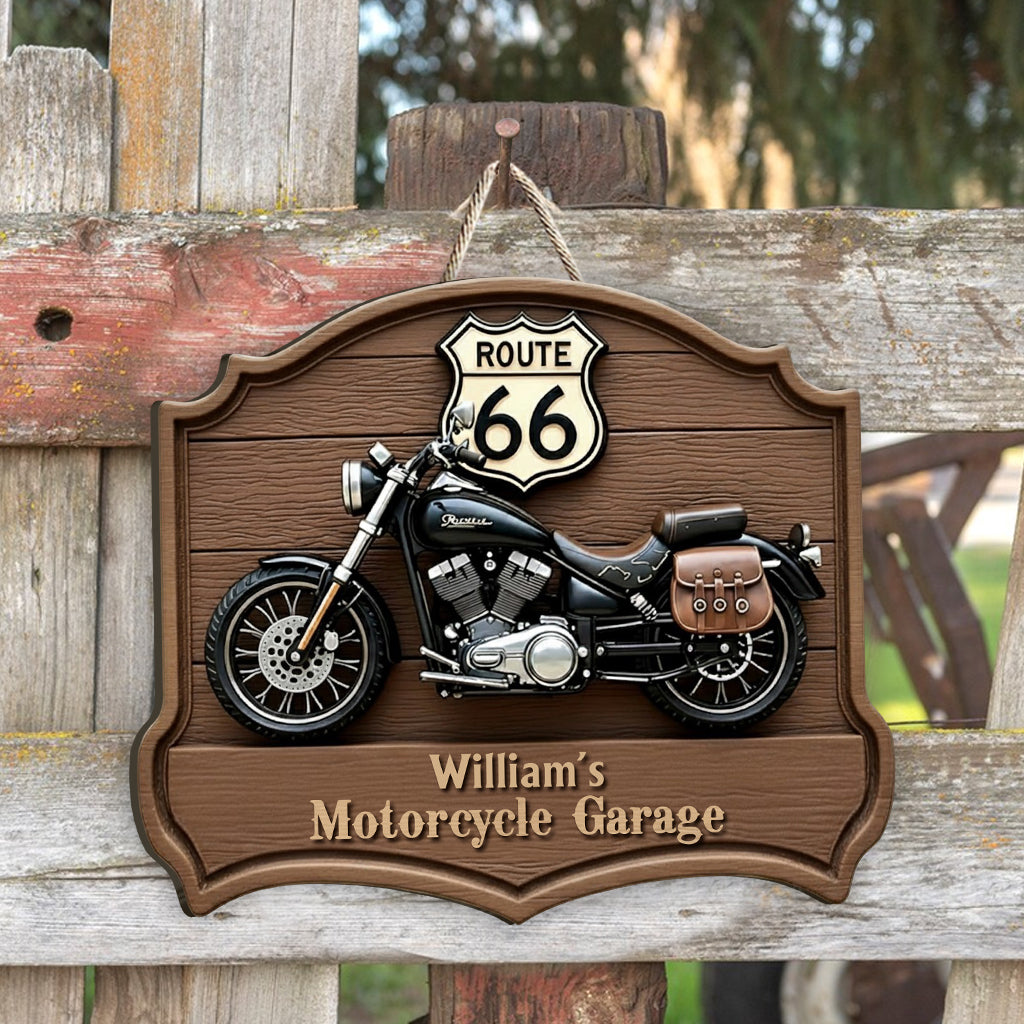 Motorrad - Personalisiertes Biker-Holzschild in individueller Form